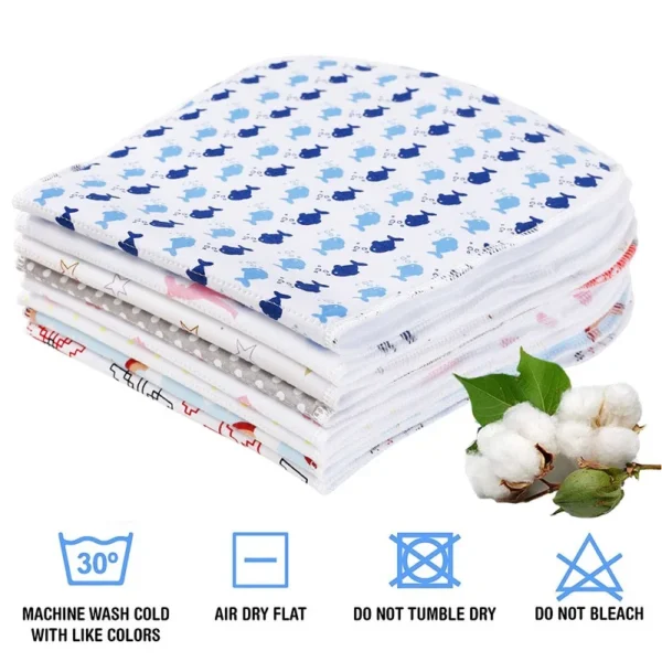 Baby Burping Cloth 1 Pack Set Bandana Accessories 100% Cotton Towel Reusable Absorbent Infant Stuff For Girl And Boy Baby Bibs - Image 4