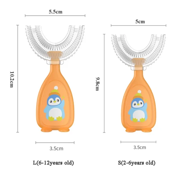 Children U-Shape Toothbrush 2-12years Kids Teeth Oral Care Cleaning Brush Soft Silicone Teeth Whitening Cleaning Tool Brush - Image 4