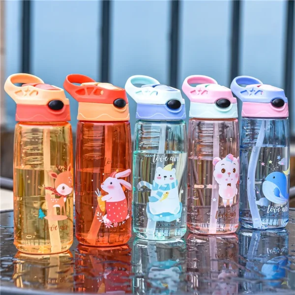 Kids Water Sippy Cup Creative Cartoon Baby Feeding Cups with Straws Leakproof Water Bottles Outdoor Portable Children's Cups - Image 5