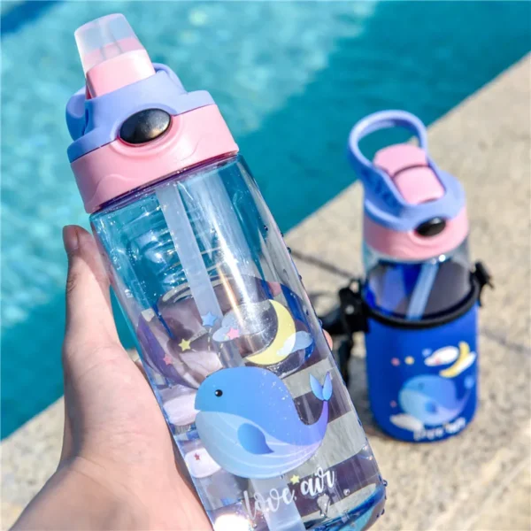 Kids Water Sippy Cup Creative Cartoon Baby Feeding Cups with Straws Leakproof Water Bottles Outdoor Portable Children's Cups - Image 4